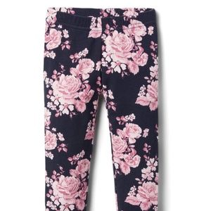 Janie and Jack Brown Girls Do Ballet Floral Legging size 6-12 Mons
